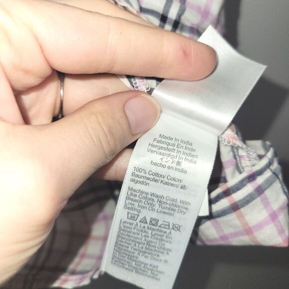 J Crew Plaid Ruffle Boho Peasant Top XL - Picture 7 of 12